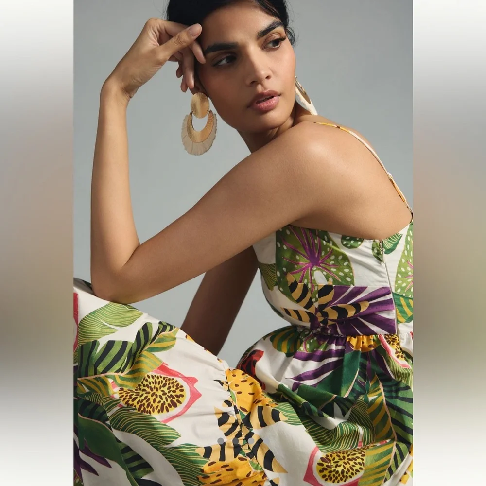 Farm Rio Striped Forest Dress - Picture 2 of 6